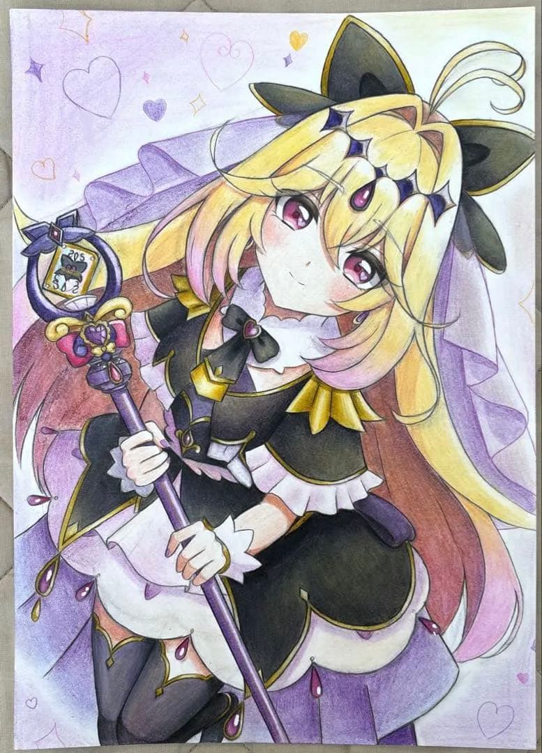 ど*り様 キュアアルカナシャドウ 名探偵プリキュア ファンアート イラスト 手描