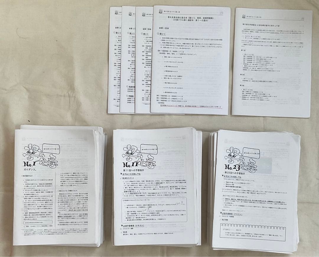 鉄緑会高3化学大浦先生授業冊子1年間全回分