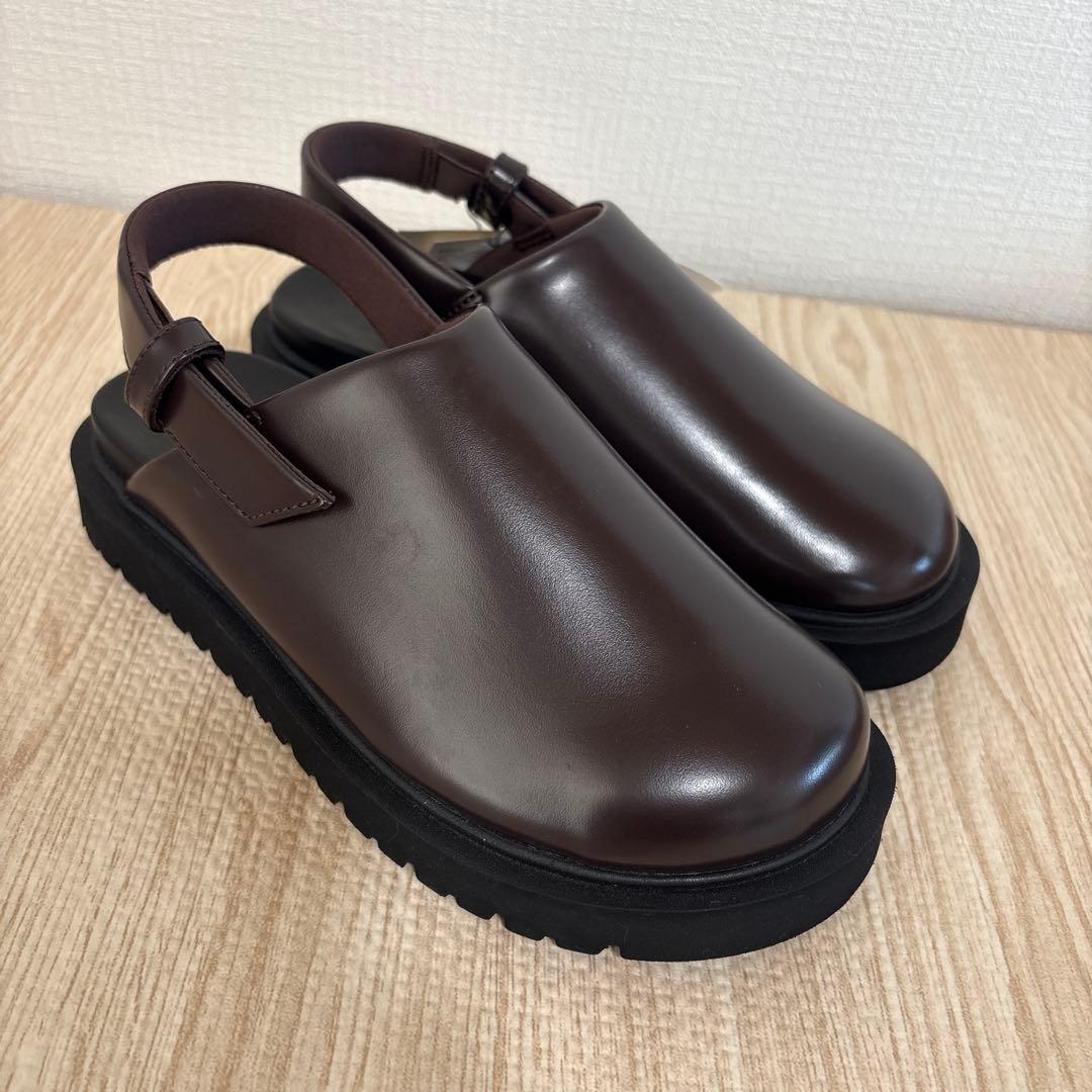 UNIQLO C クロッグシューズ ／ダークブラウン サイズS