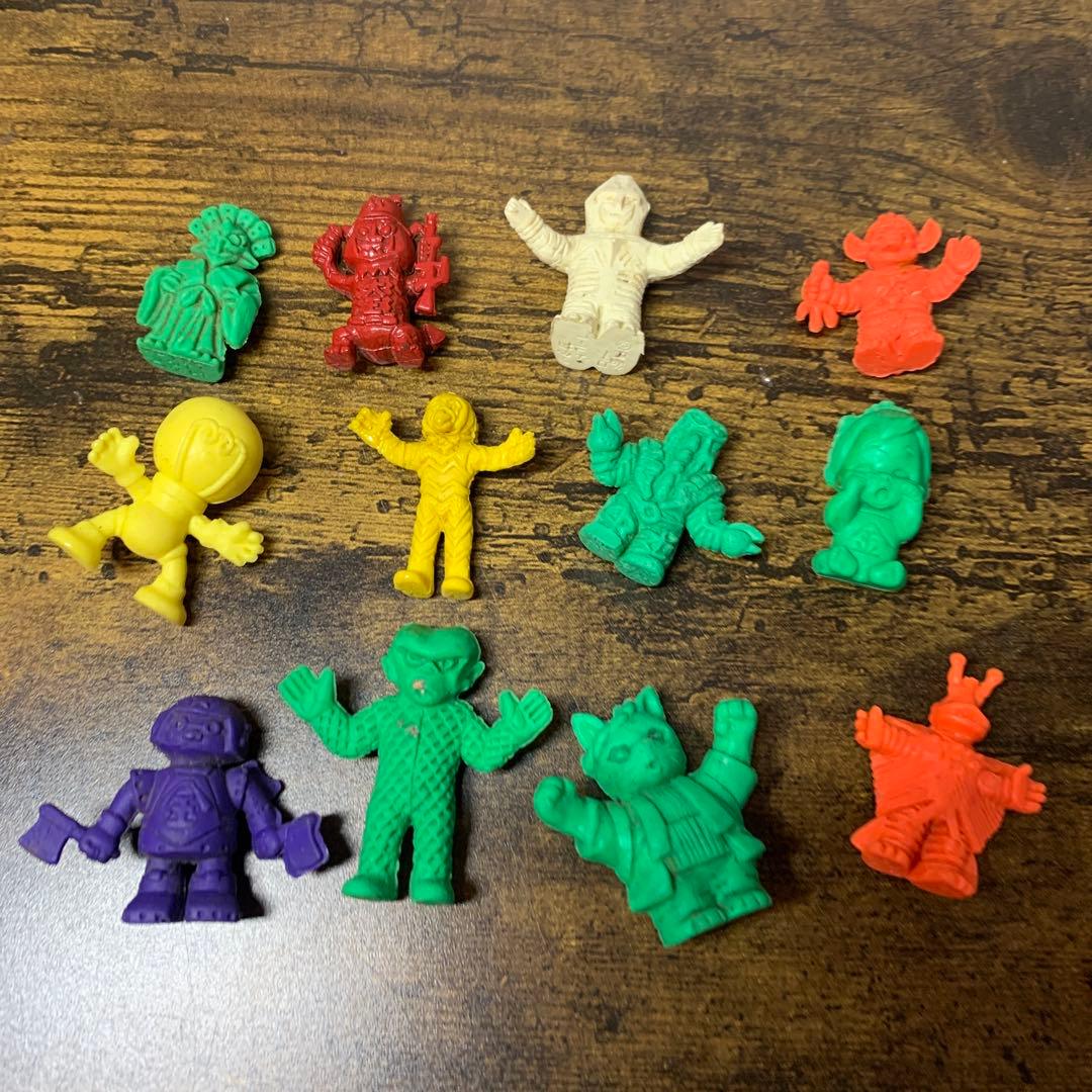 3F 【当時物】怪獣 モンスター消しゴム フィギュア 11体セット レトロ 希少