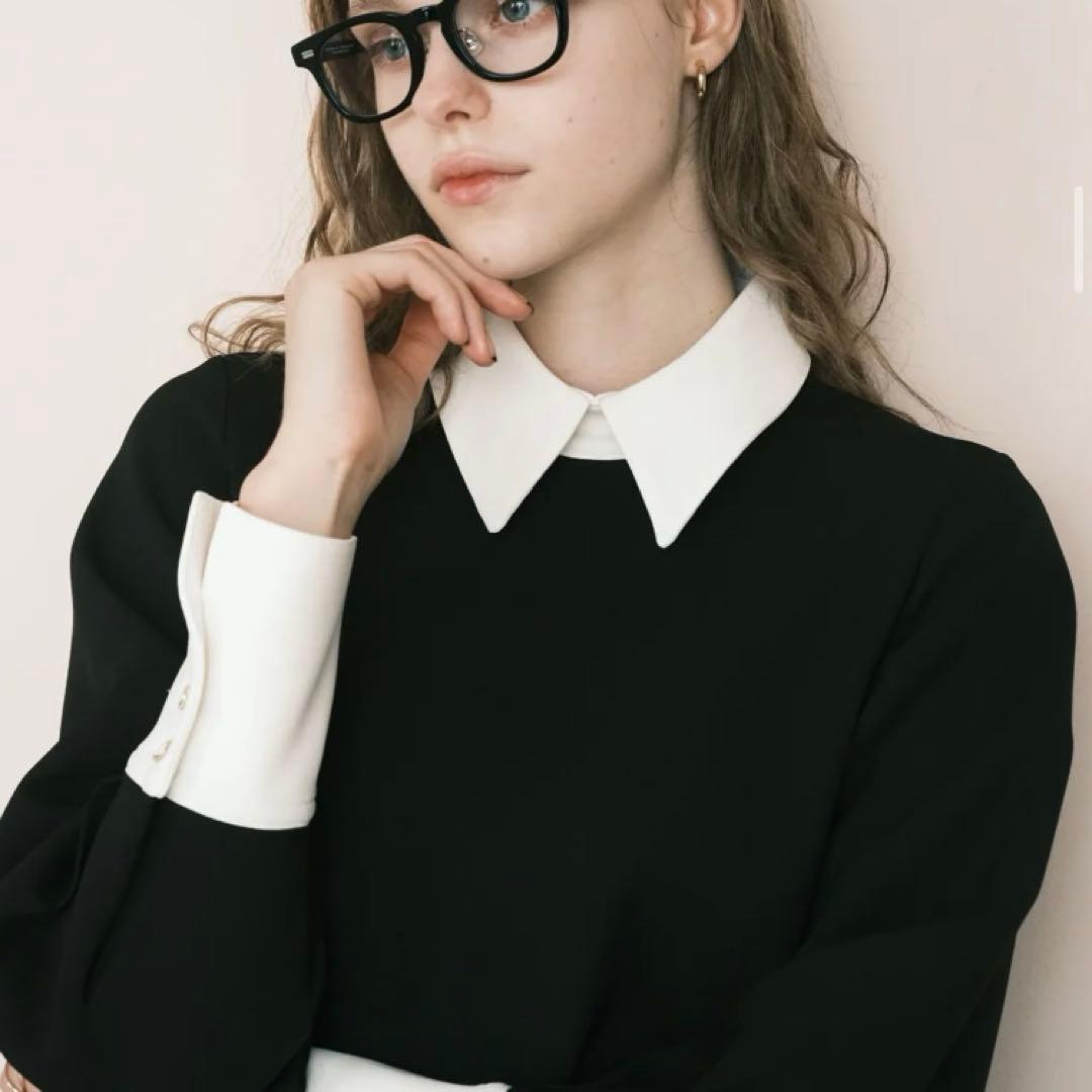 foufou フーフー バイカラー ミニドレス　ワンピース