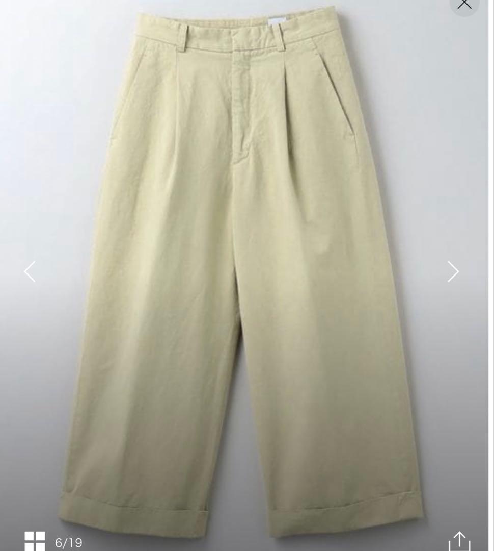 6(ROKU) コットン チノ ワイド パンツ Mサイズ(38)
