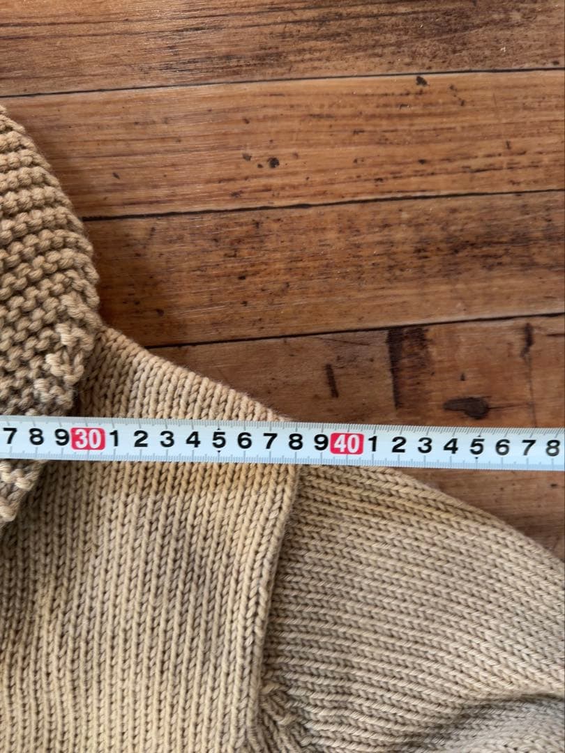 visvim ストライプ ピースマーク ショールカラー　カーディガン