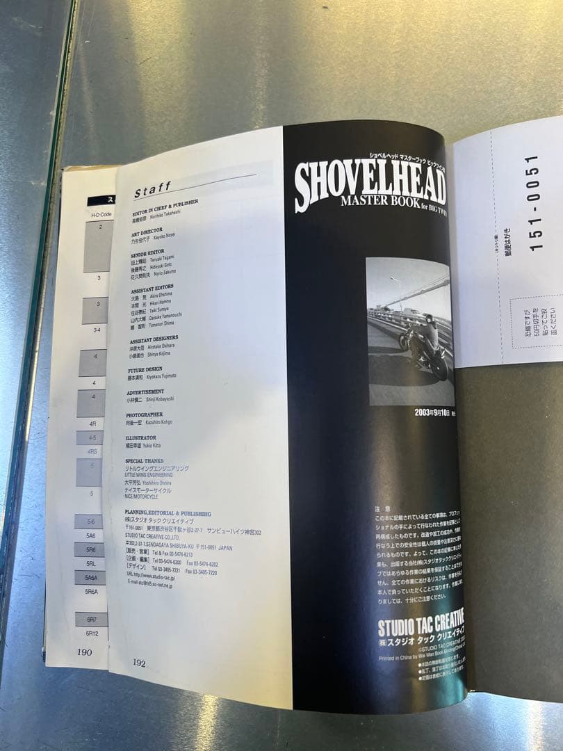 アクセサリー SHOVELHEAD MASTER BOOK for BIG TWIN