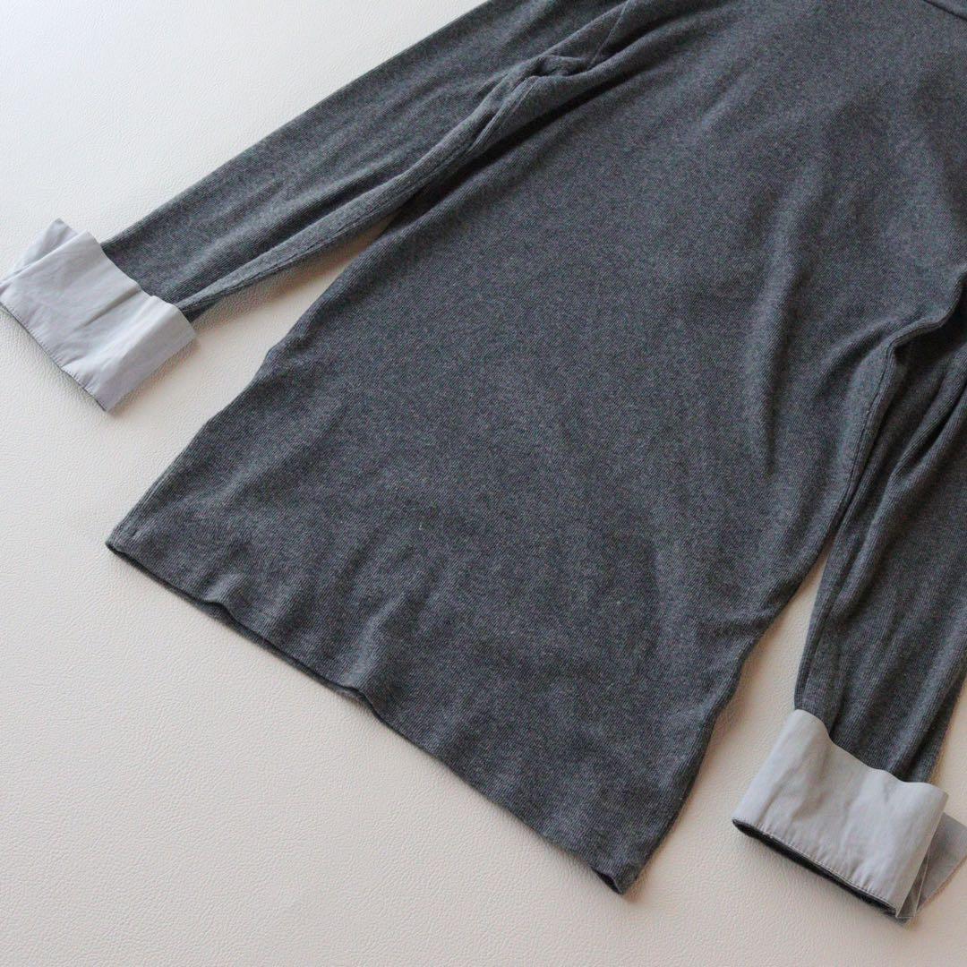 5362【美品】ブルネロクチネリ　コンビネーションニット カシミヤ混 モニーレ