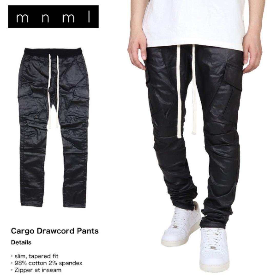 mnml CARGO DRAWCORD PANTS カーゴパンツ 黒 超美品‼️