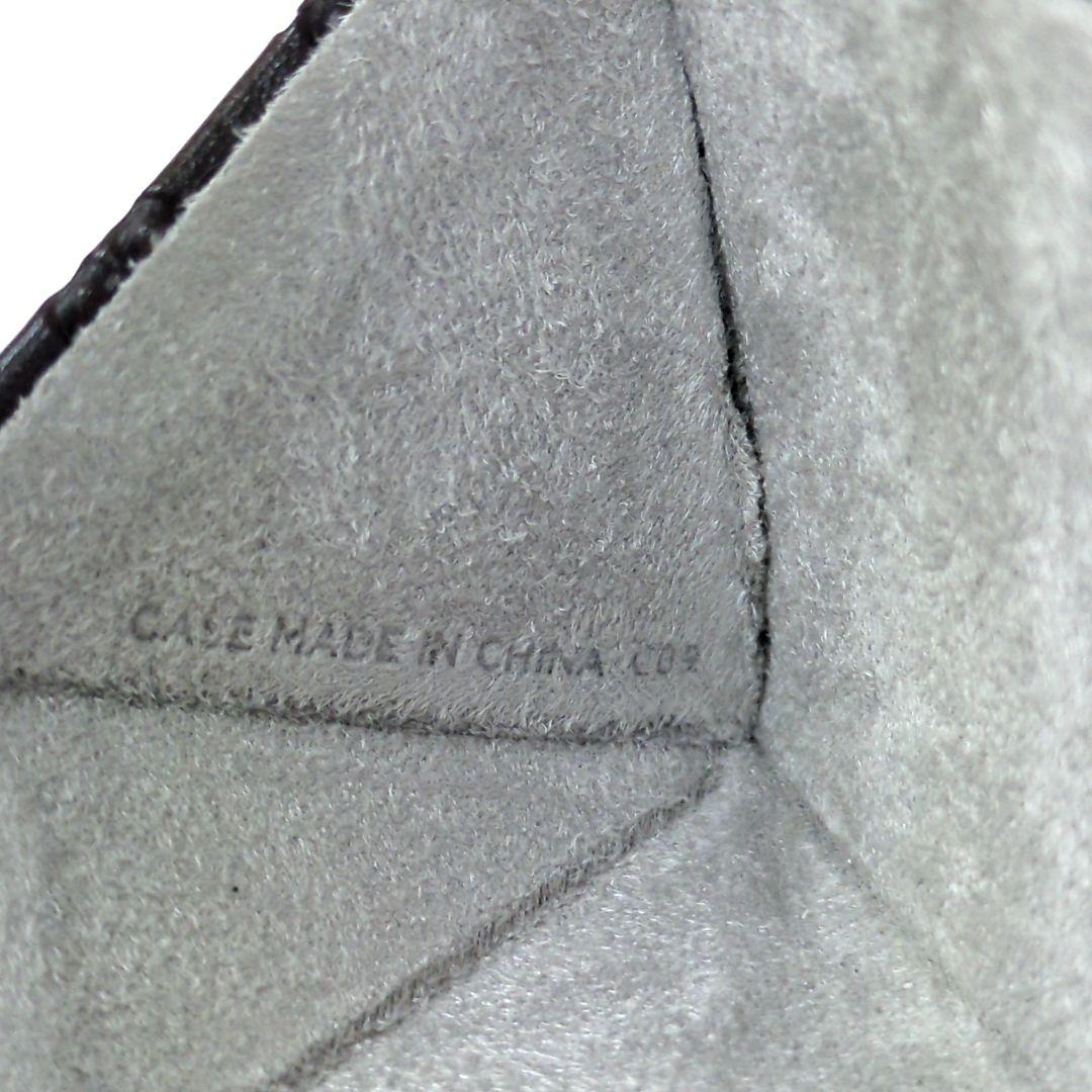 GUCCI グッチ メガネケース シマ レザー ダークブラウン グッチシマ