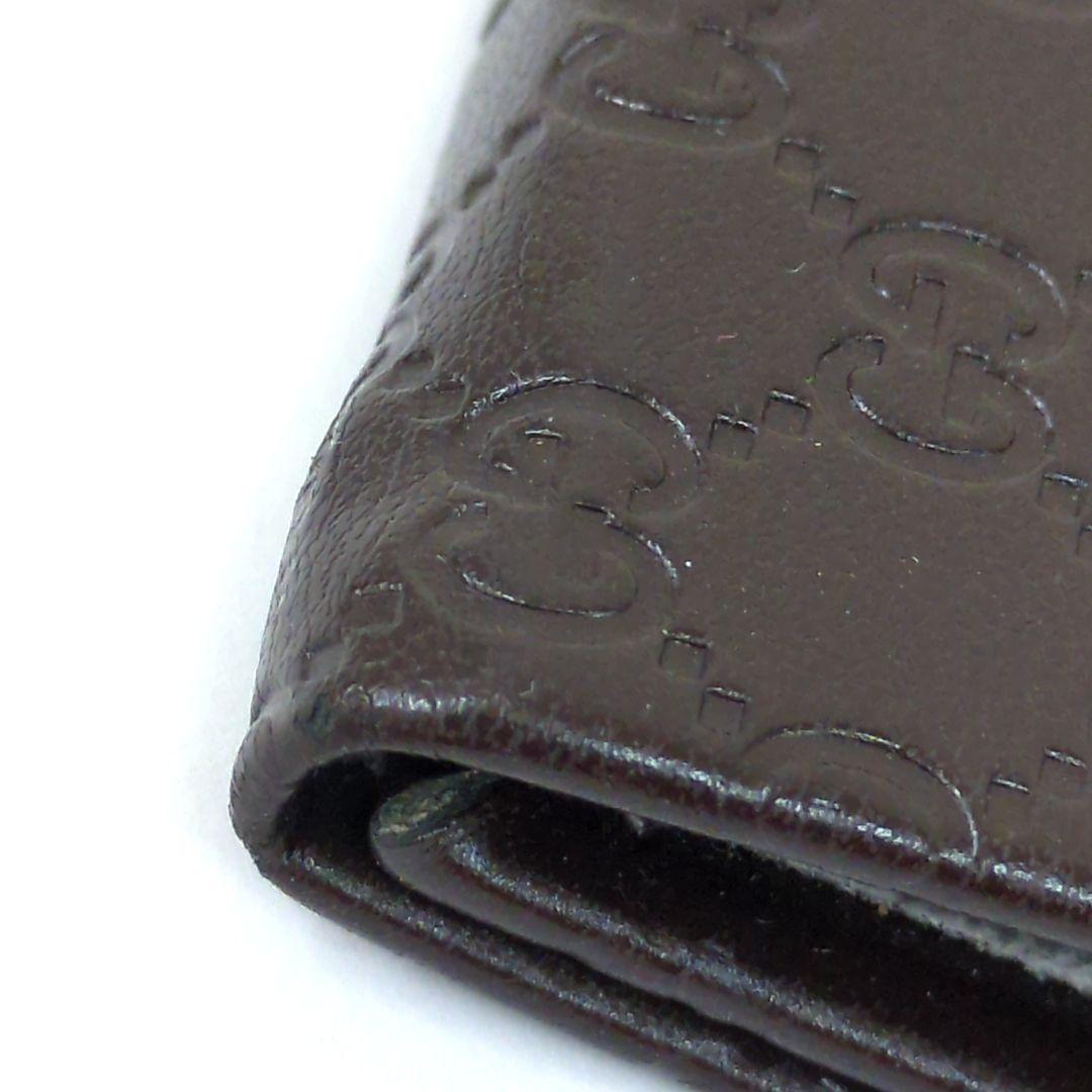 GUCCI グッチ メガネケース シマ レザー ダークブラウン グッチシマ