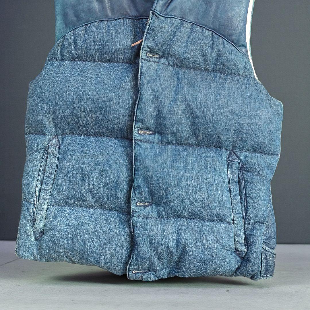 REMI RELIEF×BEAMS レミレリーフ レザー ダウンベスト メンズ