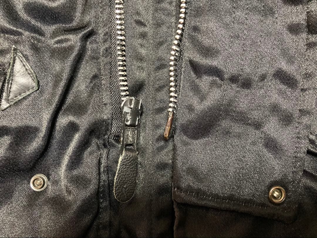 N-3B SPIEWAKミリタリージャケット ファー付き 黒　タイタンクロス