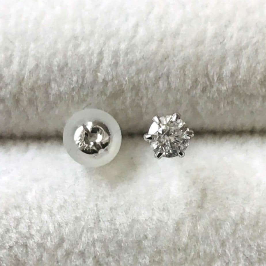 Pt ダイヤモンド　ピアス　片耳用