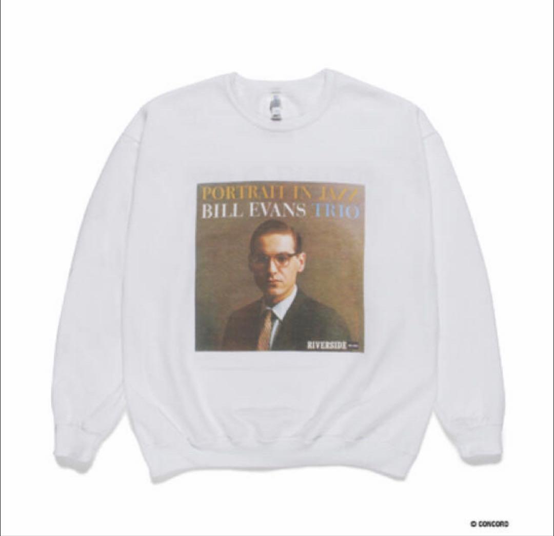 BILL EVANS WACKO MARIA SWEAT SHIRT 白 L