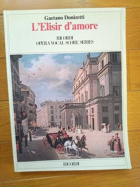 G.タッデイ直筆サイン入り「愛の妙薬」ヴォーカルスコア 楽譜