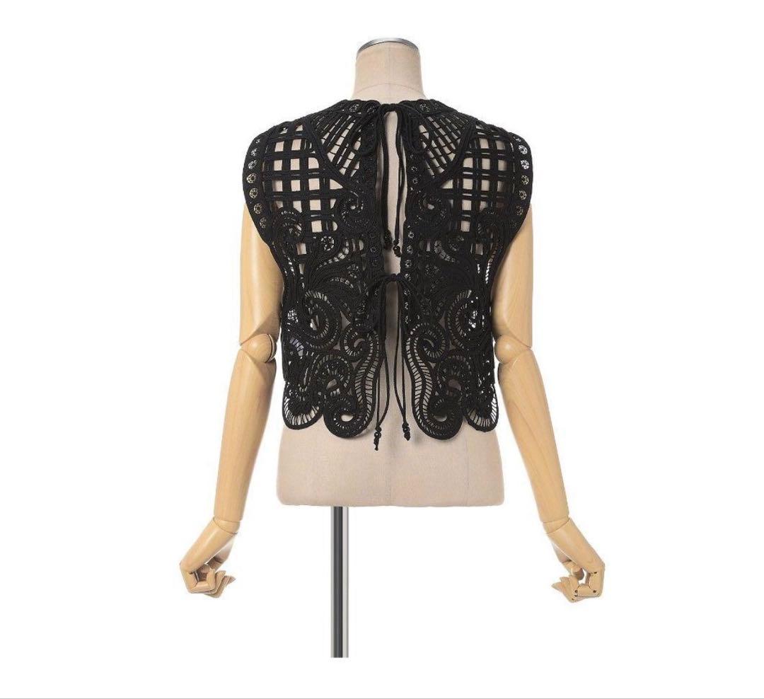 mame コード刺繍　ベスト