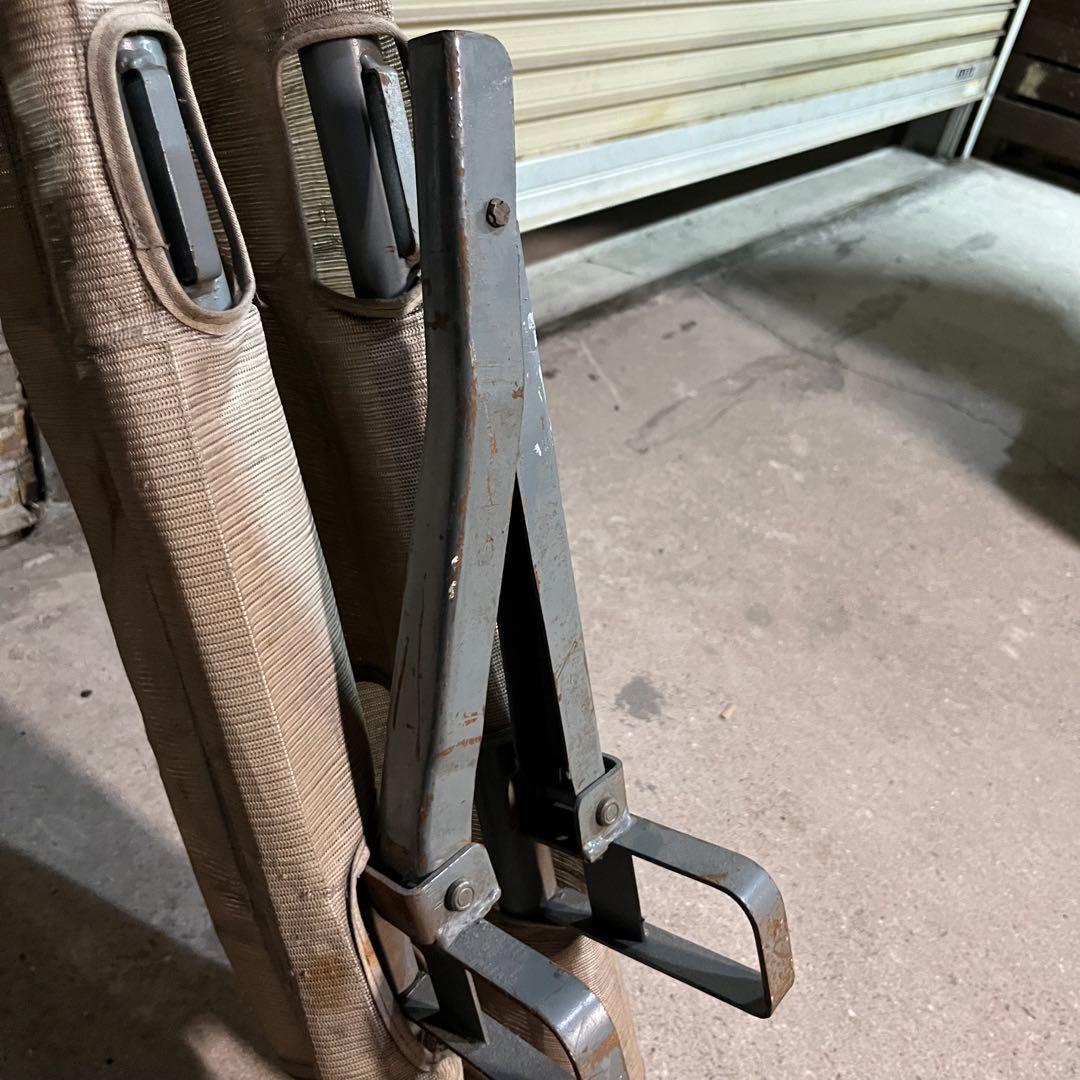 スチール製　軍用　ヴィンテージ　担架　コット