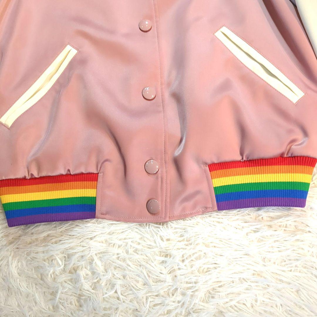 極美品✨️ COACH (S) スカジャン ホースアンドキャリッジ刺繍 ピンク