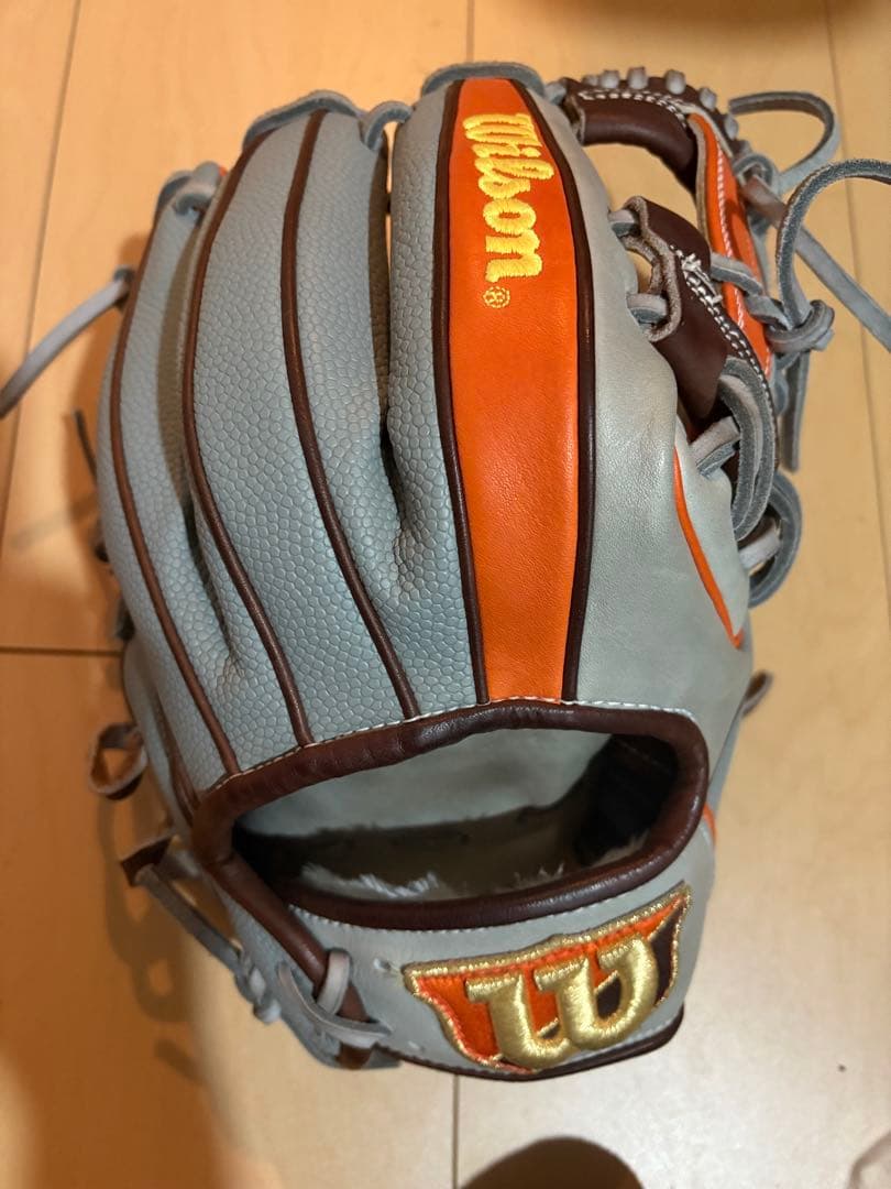 wilson 軟式　ワナビーヒーロー DUAL87型　グレー×オレンジ