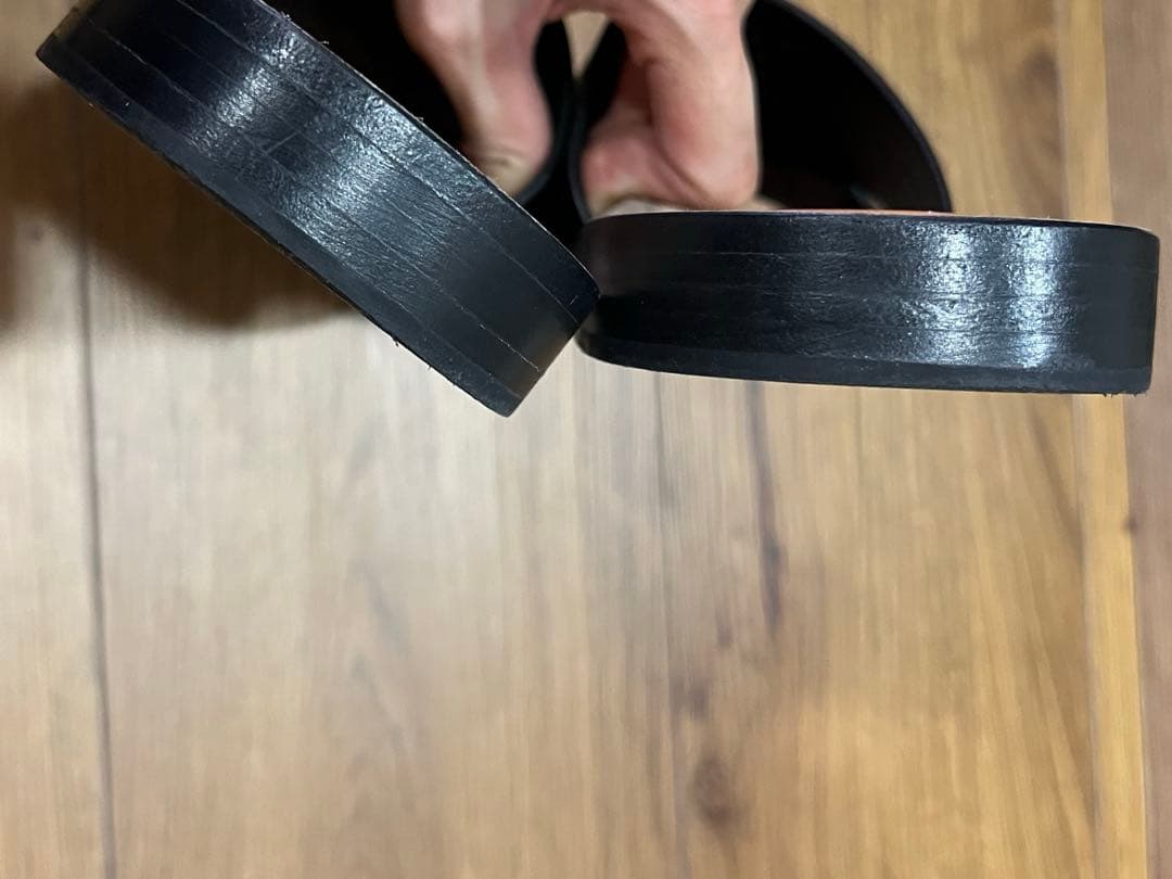 LOEWE ロエベ レザーフラットサンダル 38 ブラック