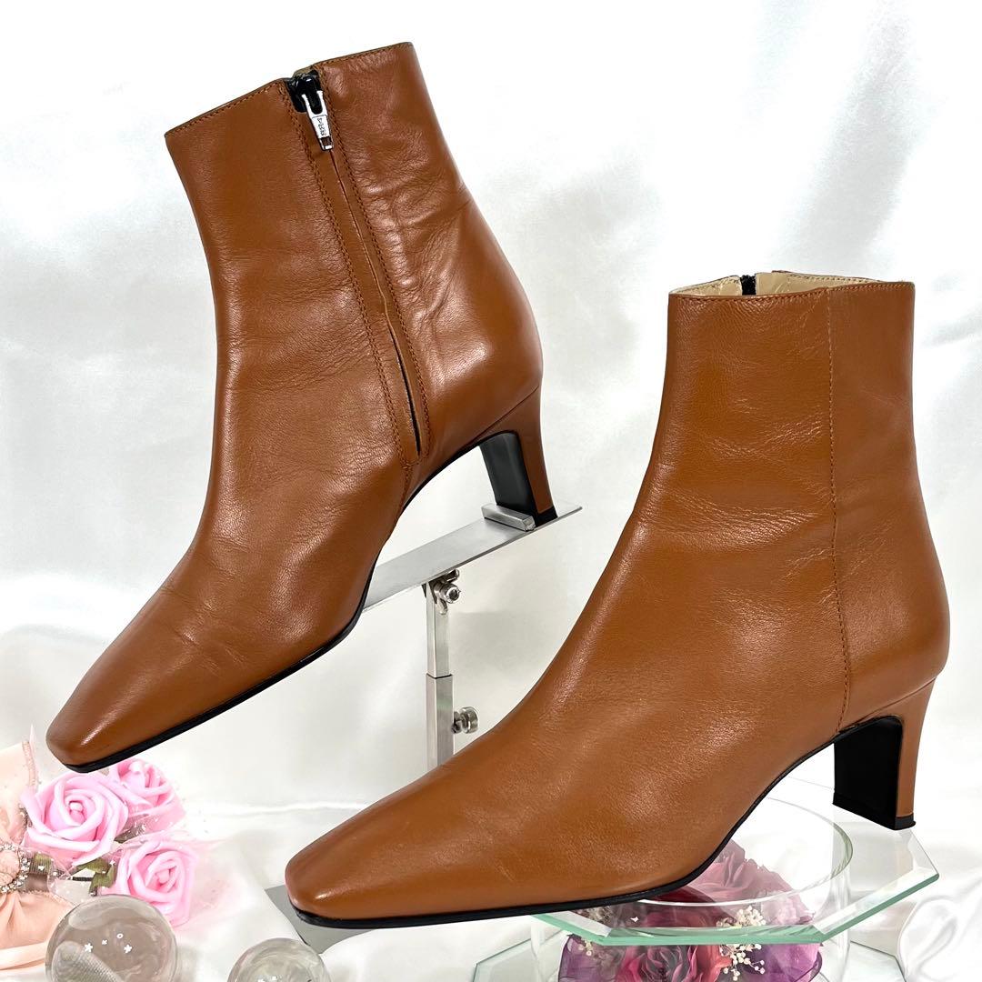 【美品】ファビオルスコーニ × アナイ 別注 レザー スクエア ショートブーツ