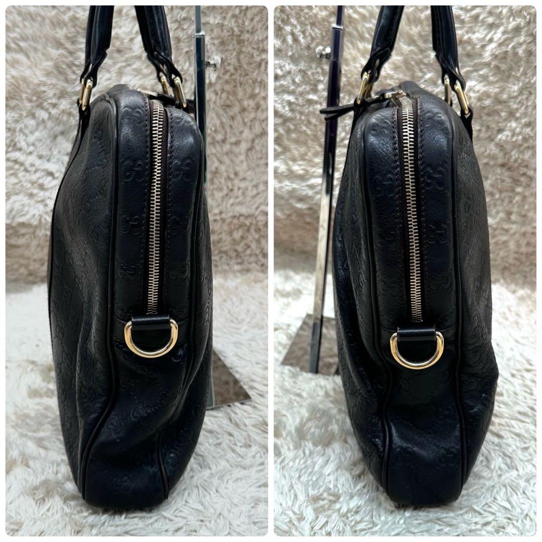 【美品】GUCCI グッチ シマ ビジネスバッグ レザー GG ブリーフケース