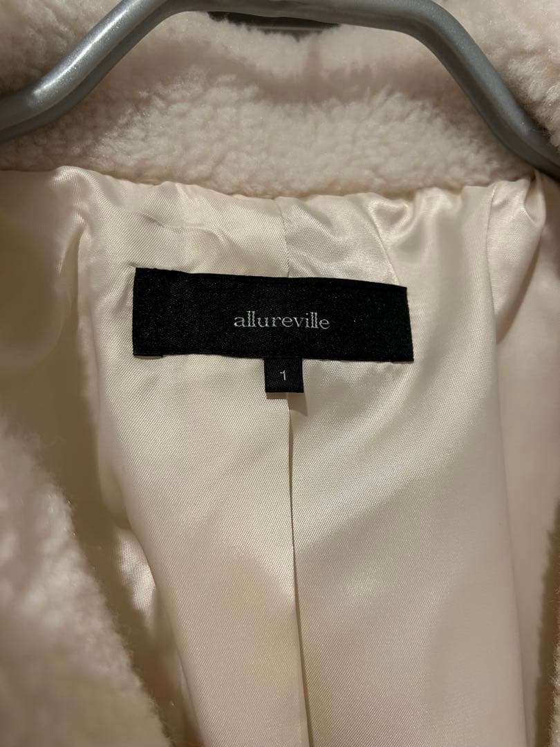 【美品】allureville ウールMIXボアピーコート　01(S)