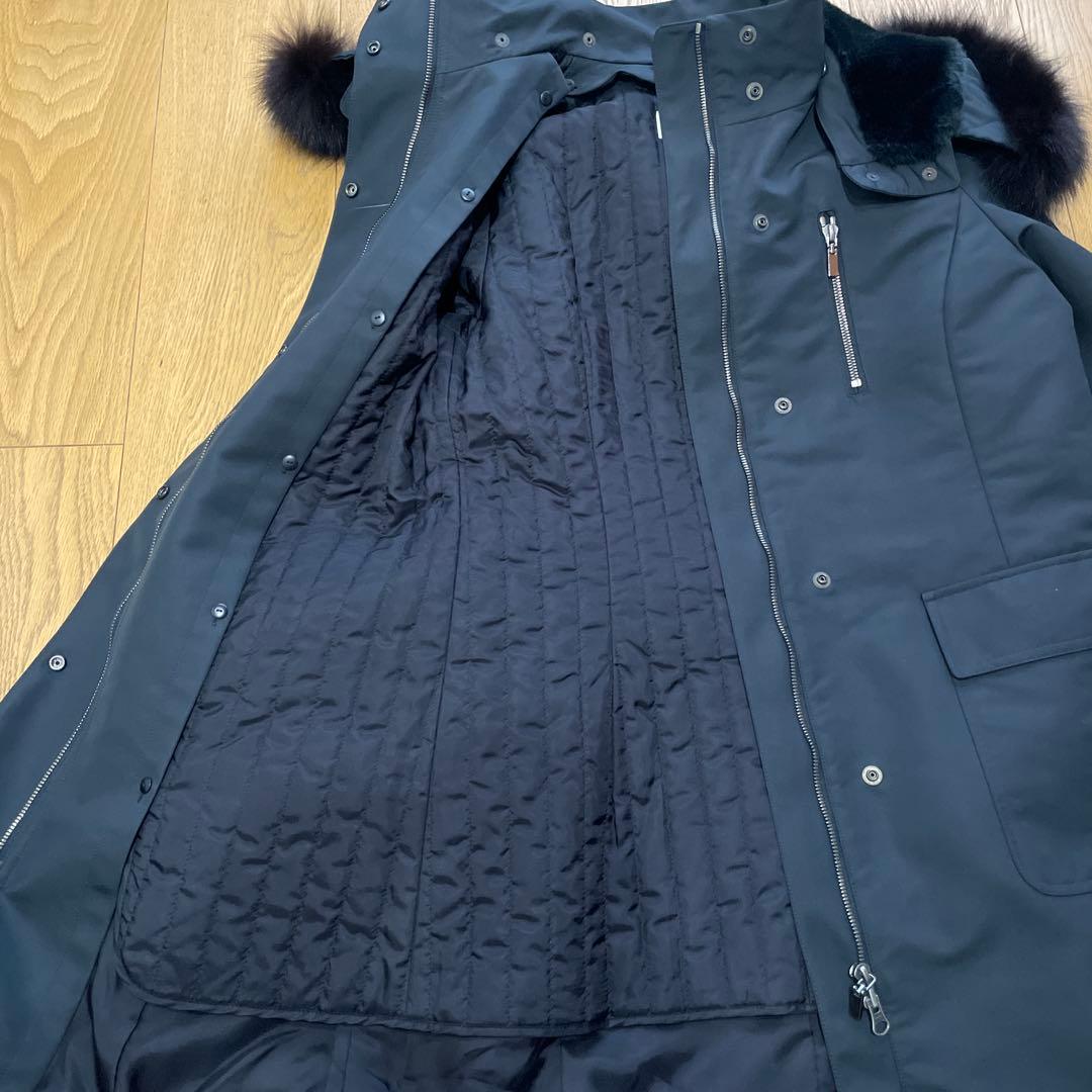 フォックスファー【TO BE CHIC】ライナー付きモッズコート　40