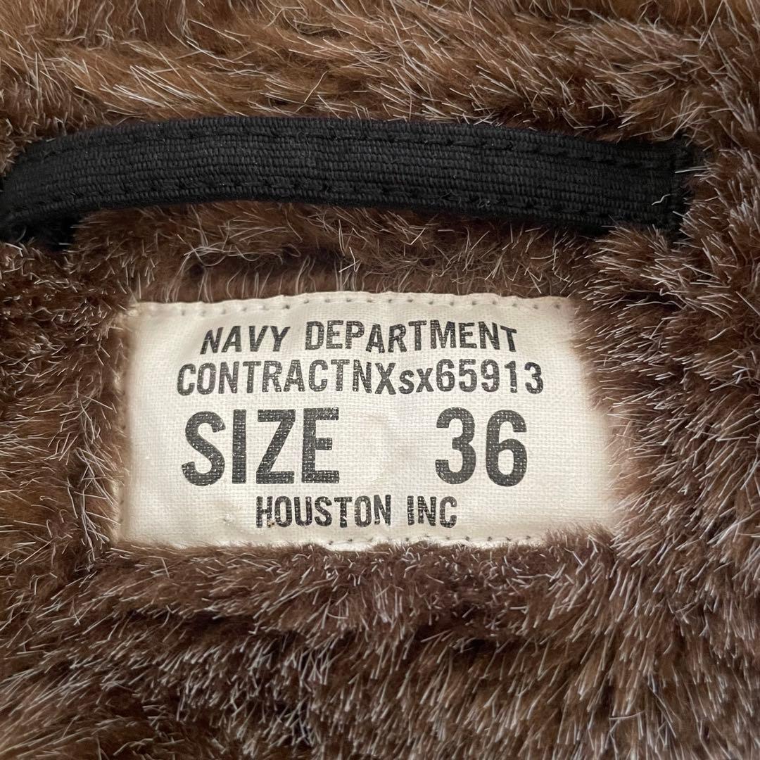 ヒューストン N-1デッキジャケット ブラック SIZE36 美品