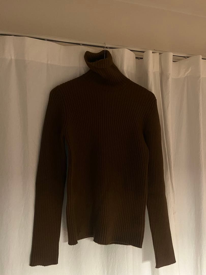 お値下げ中　Dries van noten リブ編みタートルネック　ニット