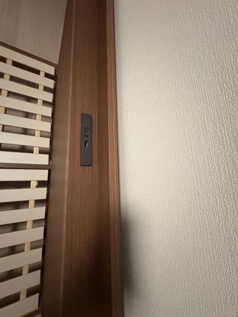 【引取限定】ニトリ　ダブルベッドフレーム　ヴァイン LEG すのこ