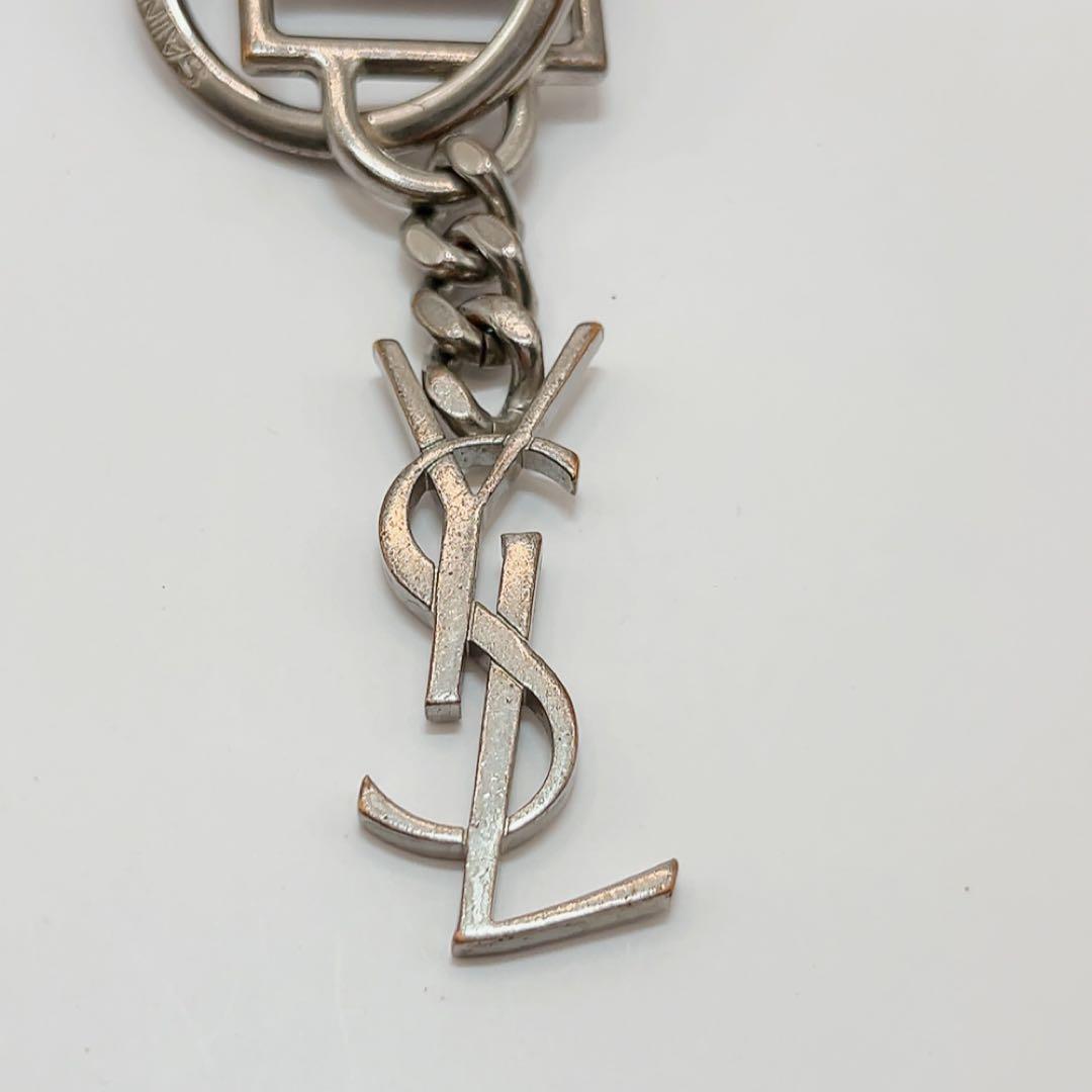 【SAINT LAURENT 】サンローラン カサンドラ ロゴキーリングブラック