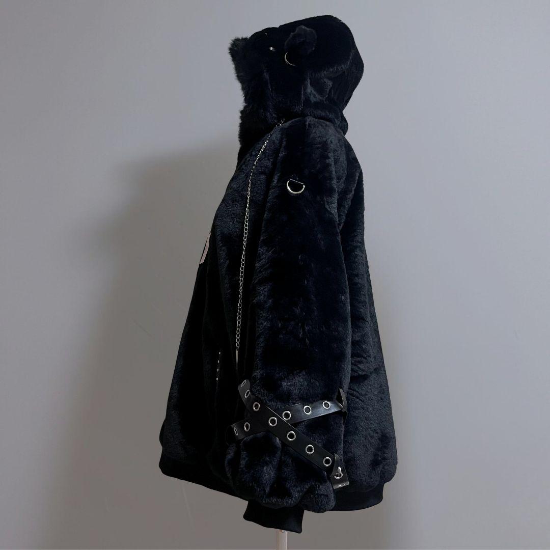 地雷系 猫耳ブルゾンパーカー ファーパーカー　フリース サブカル 量産型 韓国