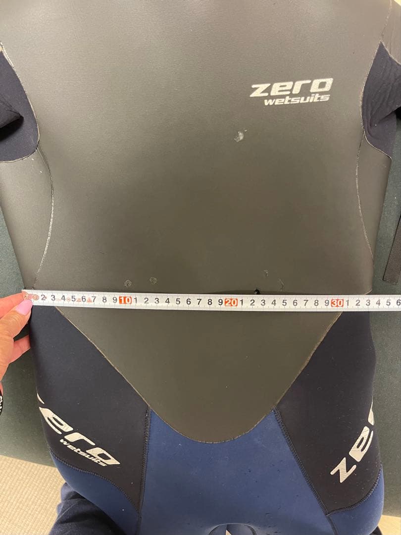 ZERO ドライ冬用レディースフルスーツ ウェットスーツ 黒/青