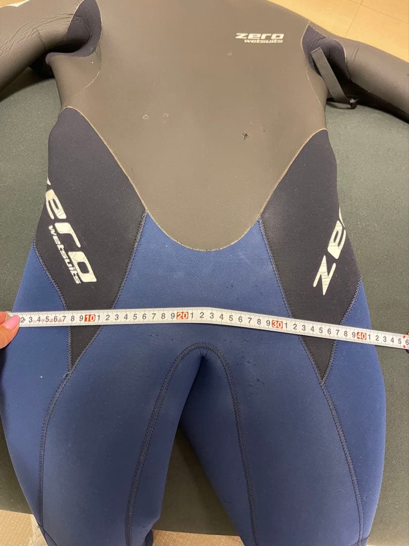 ZERO ドライ冬用レディースフルスーツ ウェットスーツ 黒/青