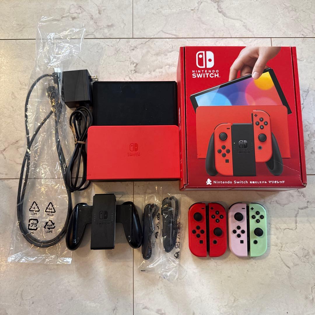 Nintendo Switch 本体 マリオレッド　ジョイコンおまけ付き