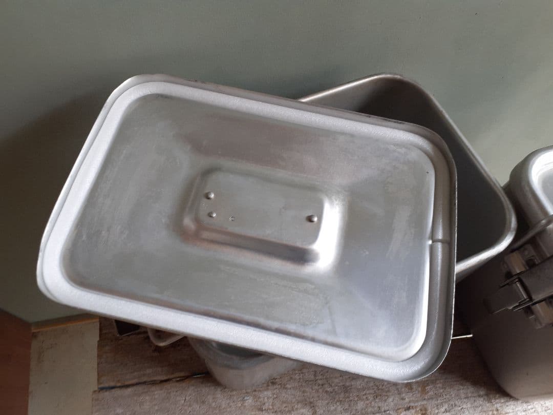 ビンテージ アルミコンテナ 2個 バッカン キャンプ アウトドア 昭和レトロ