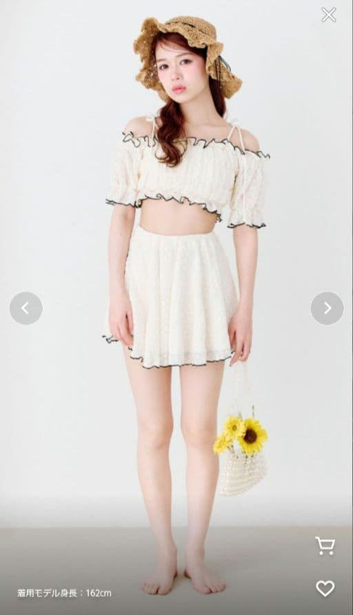 オリーブ・デ・オリーブ レースシャーリングスイムウェア　水着 （タグ無し新品）