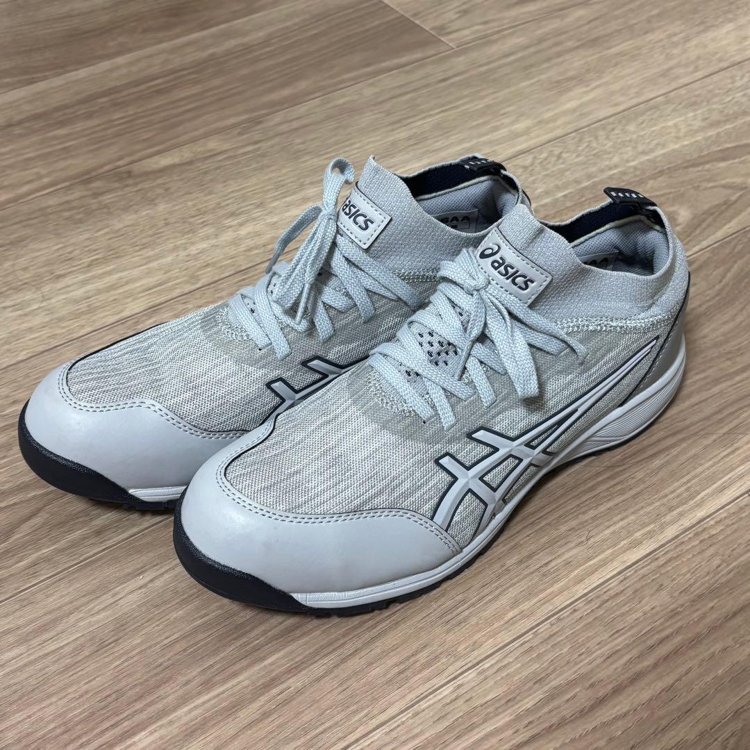 ASICS グレー 安全靴 メッシュ素材