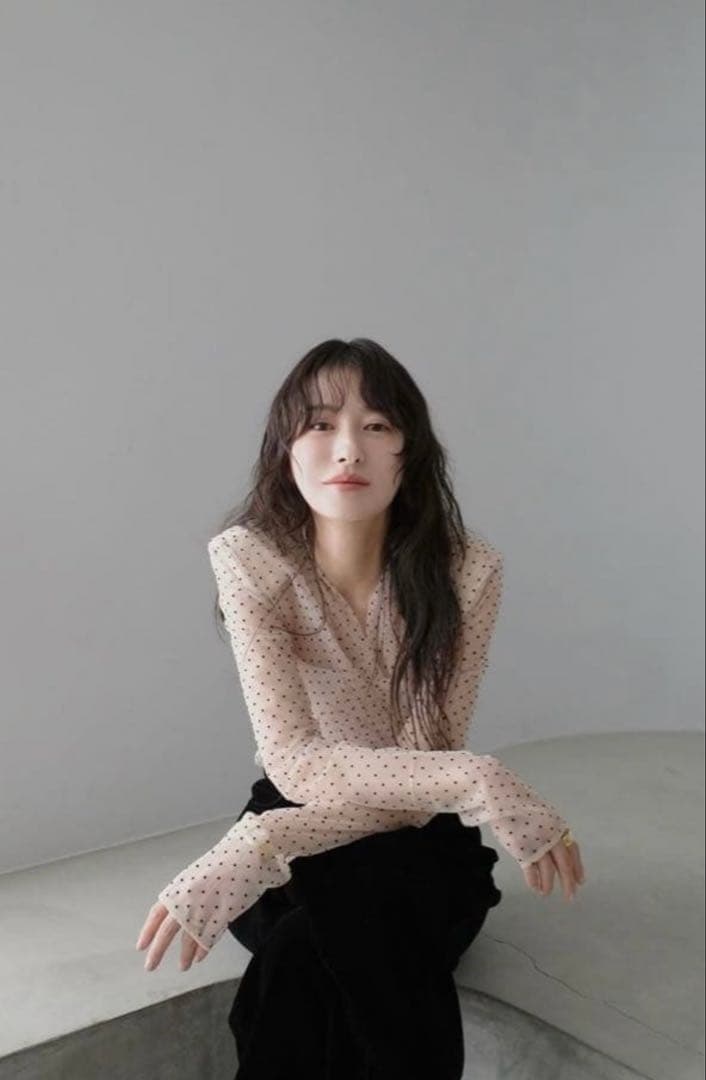 トップス SHEER DRAPE BODYSUITS MIX