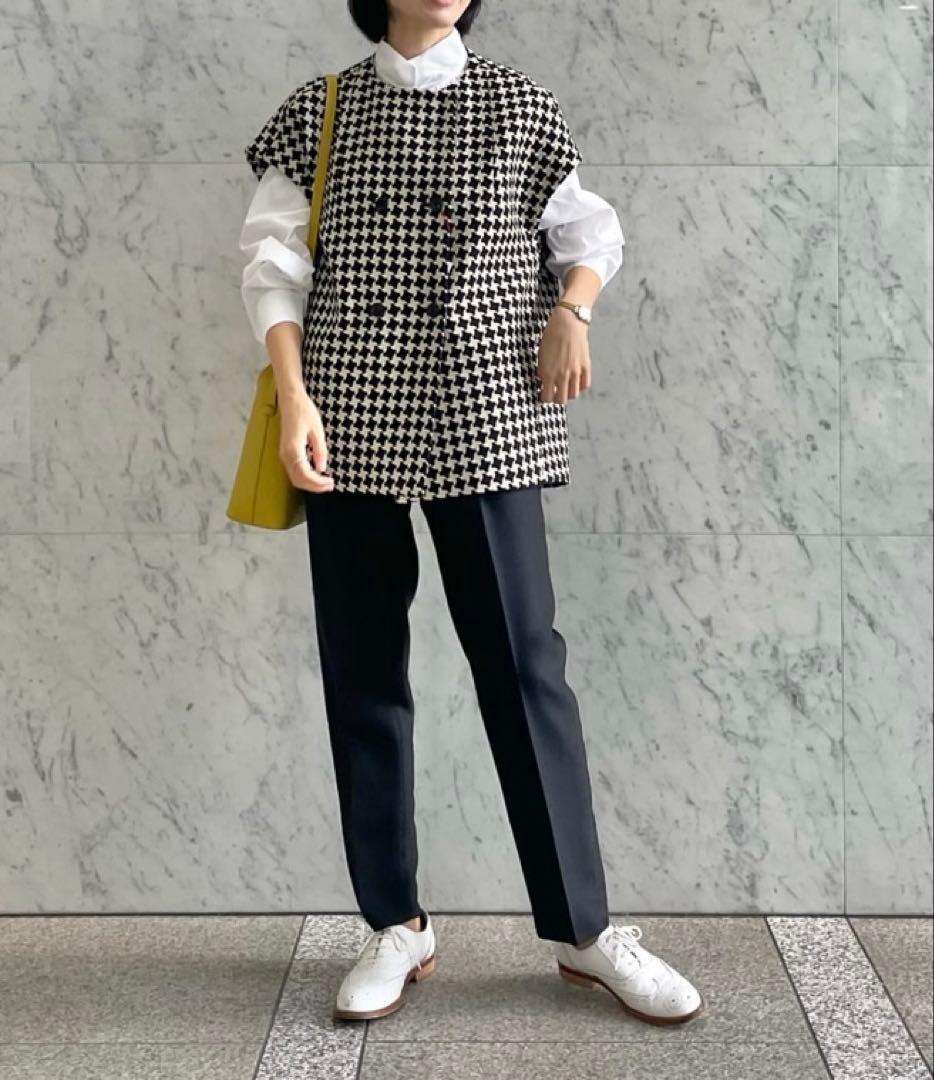 新品未使用完売品タグ付きTOMORROWLANDドビーハウンドトゥースバレルジレ