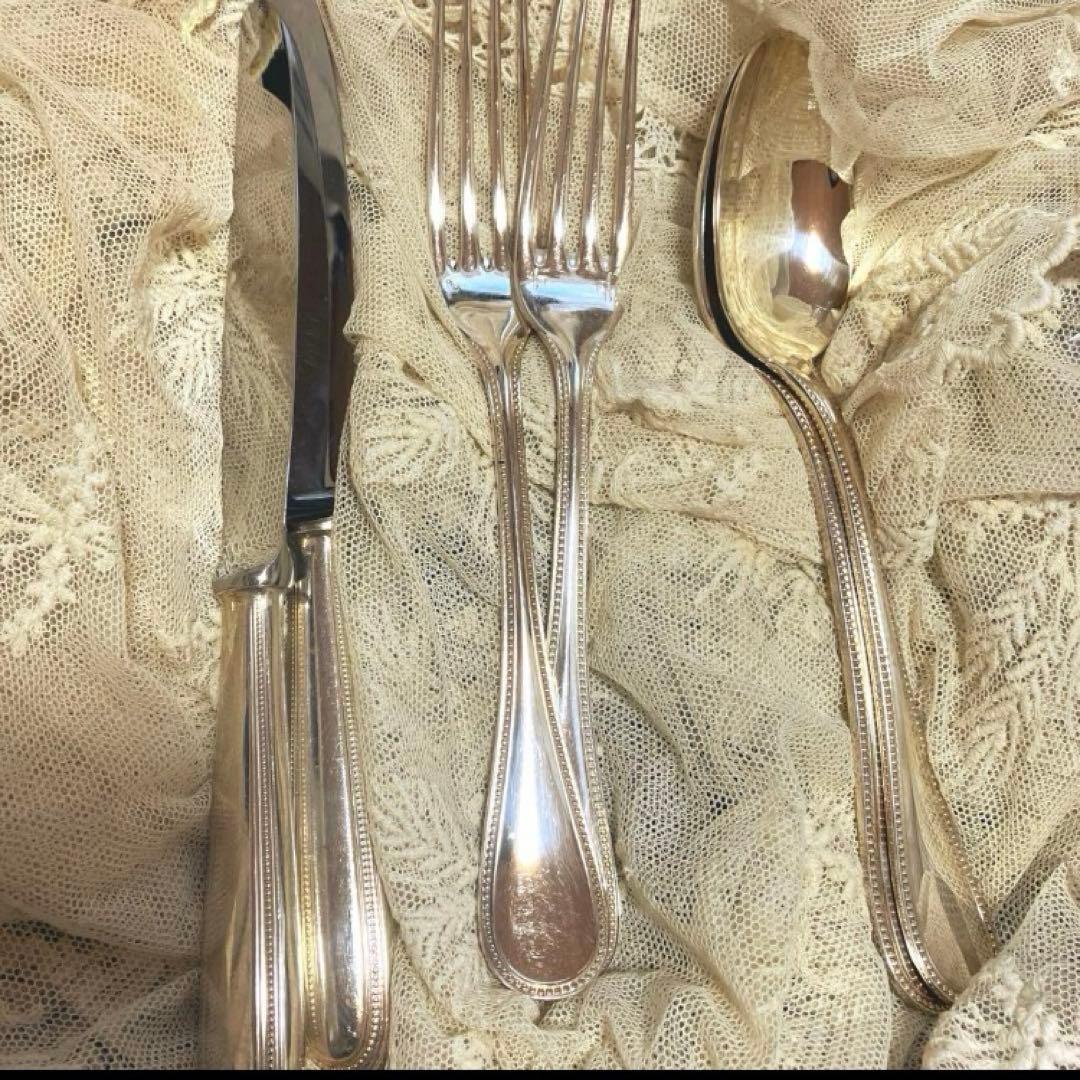 美品　フランス　クリストフル　パール　スプーンフォークナイフ２本ずつ