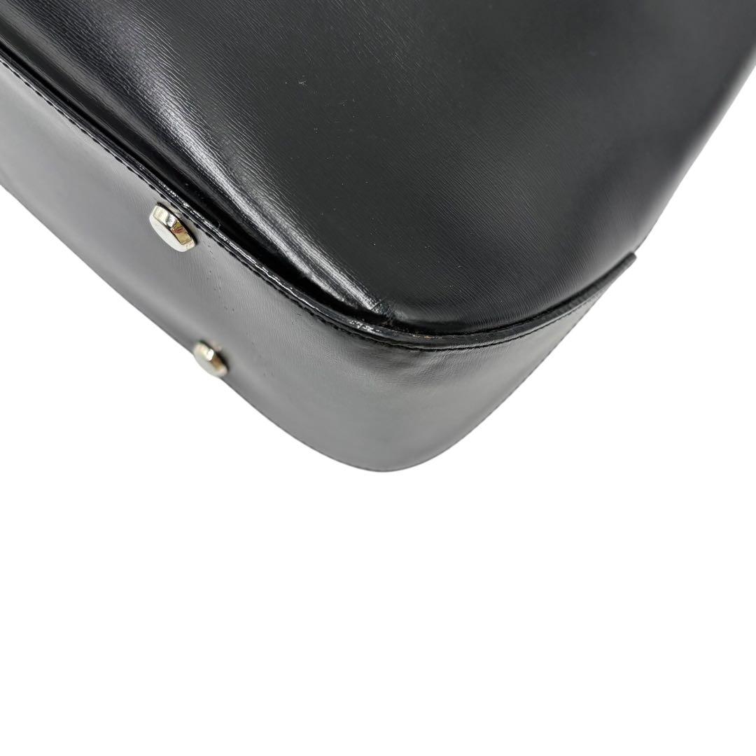 【美品】 WAKO ワコウ ハンドバッグ ブラック ハンドバッグ ロゴ