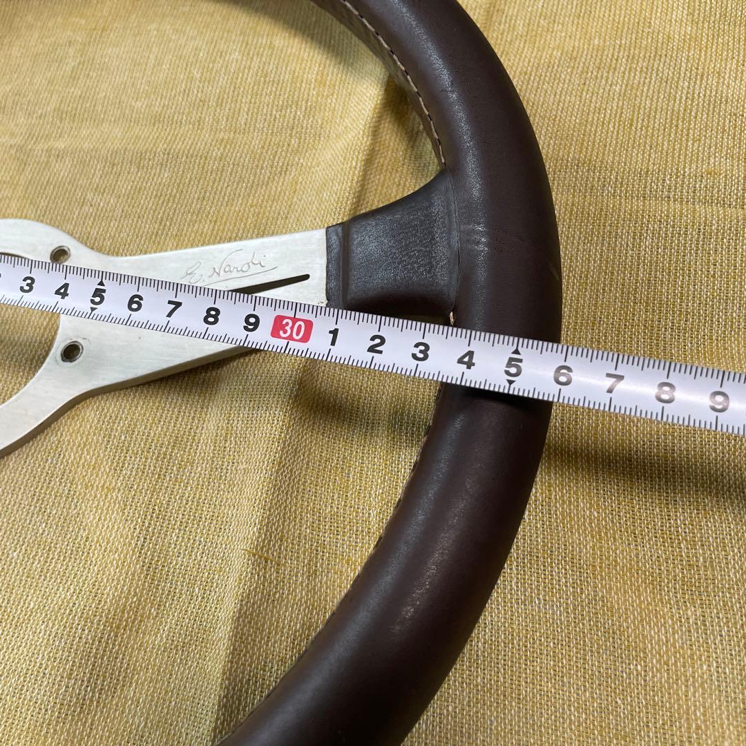 超希少！！ブラウンレザー　ナルディステアリング360mm ホーンボタンリング付き