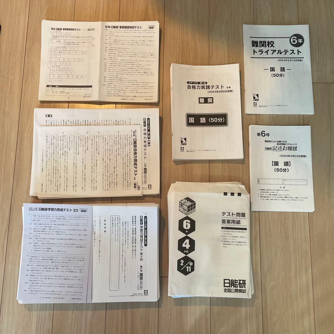 2024年度日能研6年生1年フル学習力育成テスト全国公開模試合格力育成合格力実践