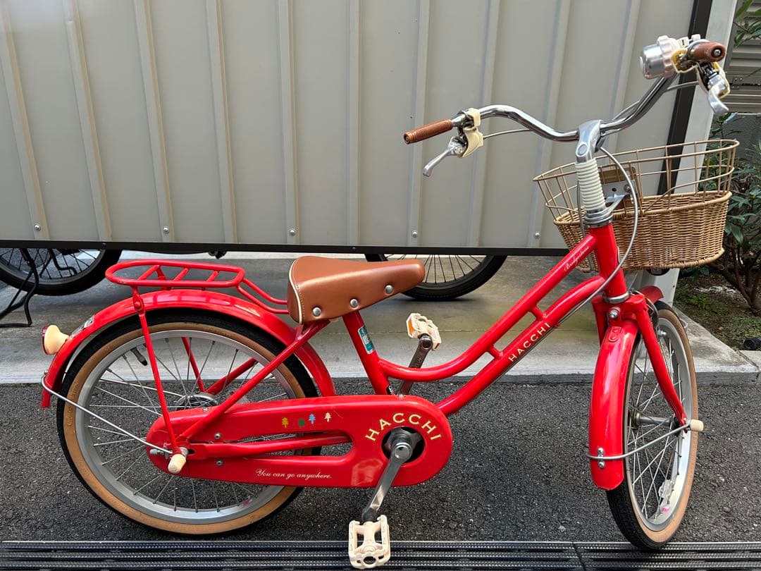 【東京都内】引渡し限定HACCHI 子供用自転車 レッド バスケット付き