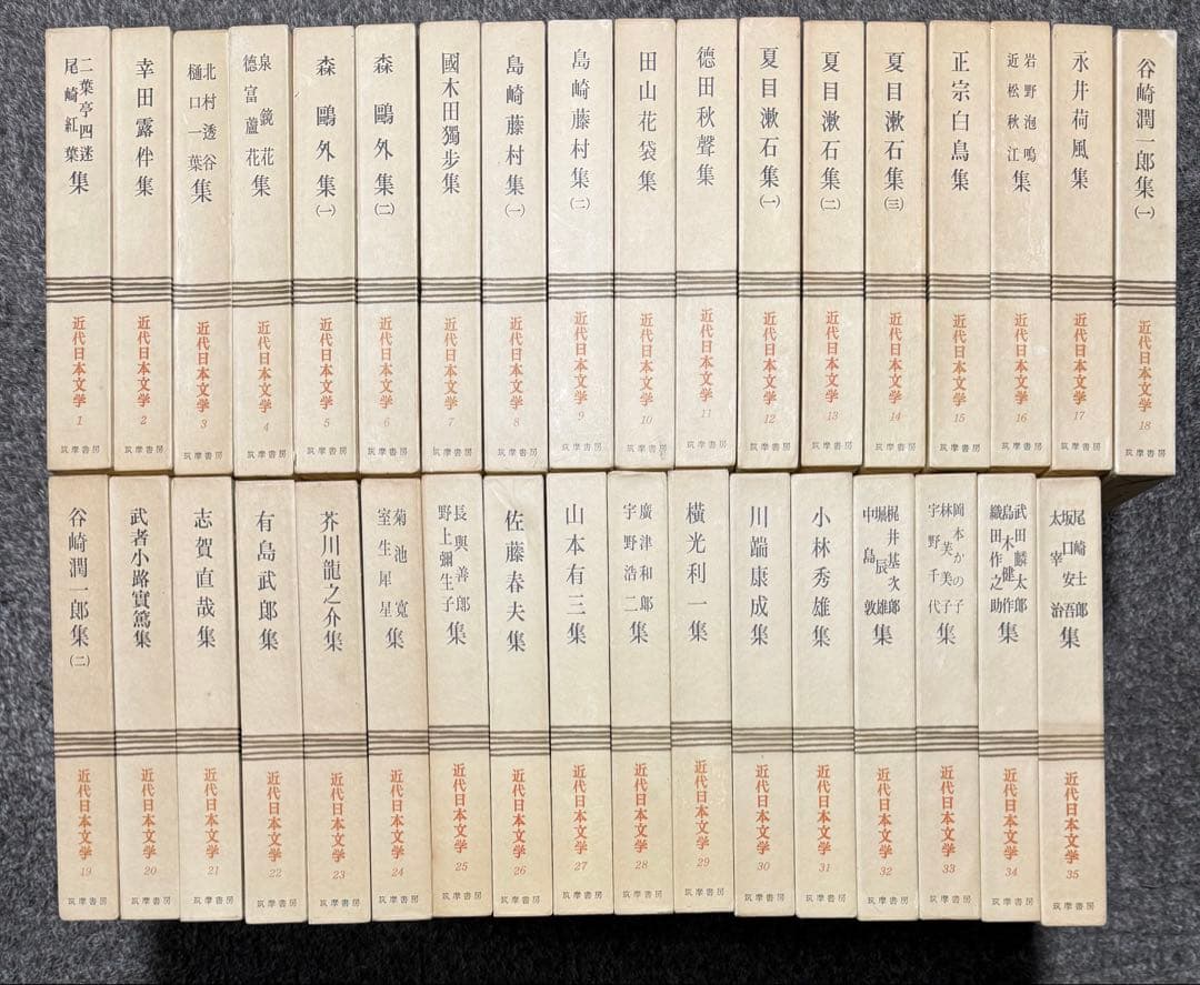 ②近代日本文学 筑摩書房 全巻セット 35巻 ②