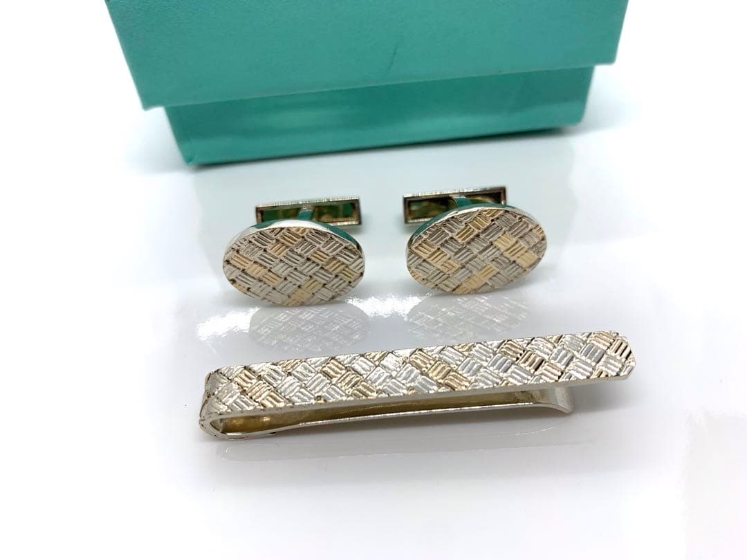 ティファニー　コンビ　カフス　ネクタイピン　セット