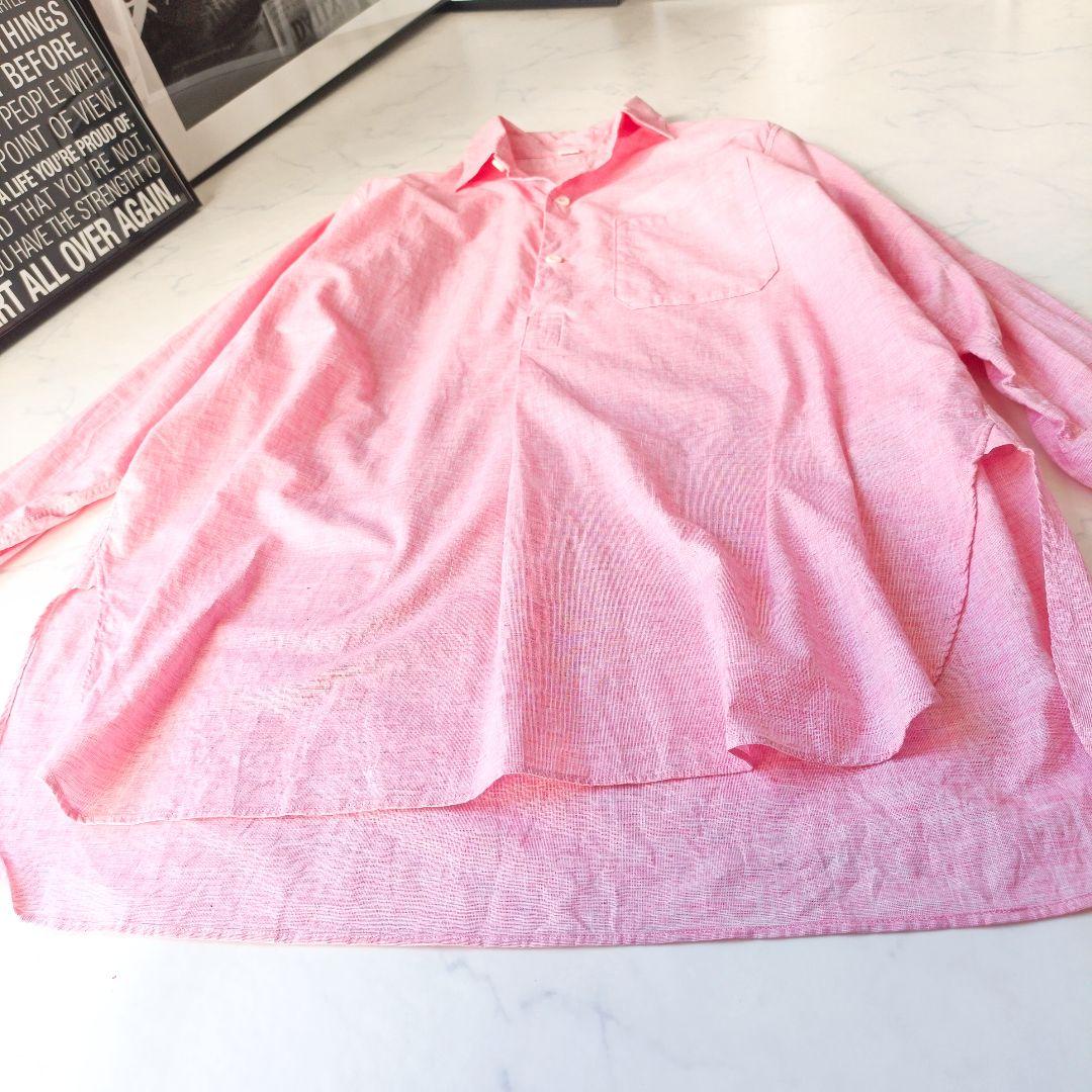 美品❁45R ハケ目の908グランパプルシャツ 45rpm ピンク ユニセックス
