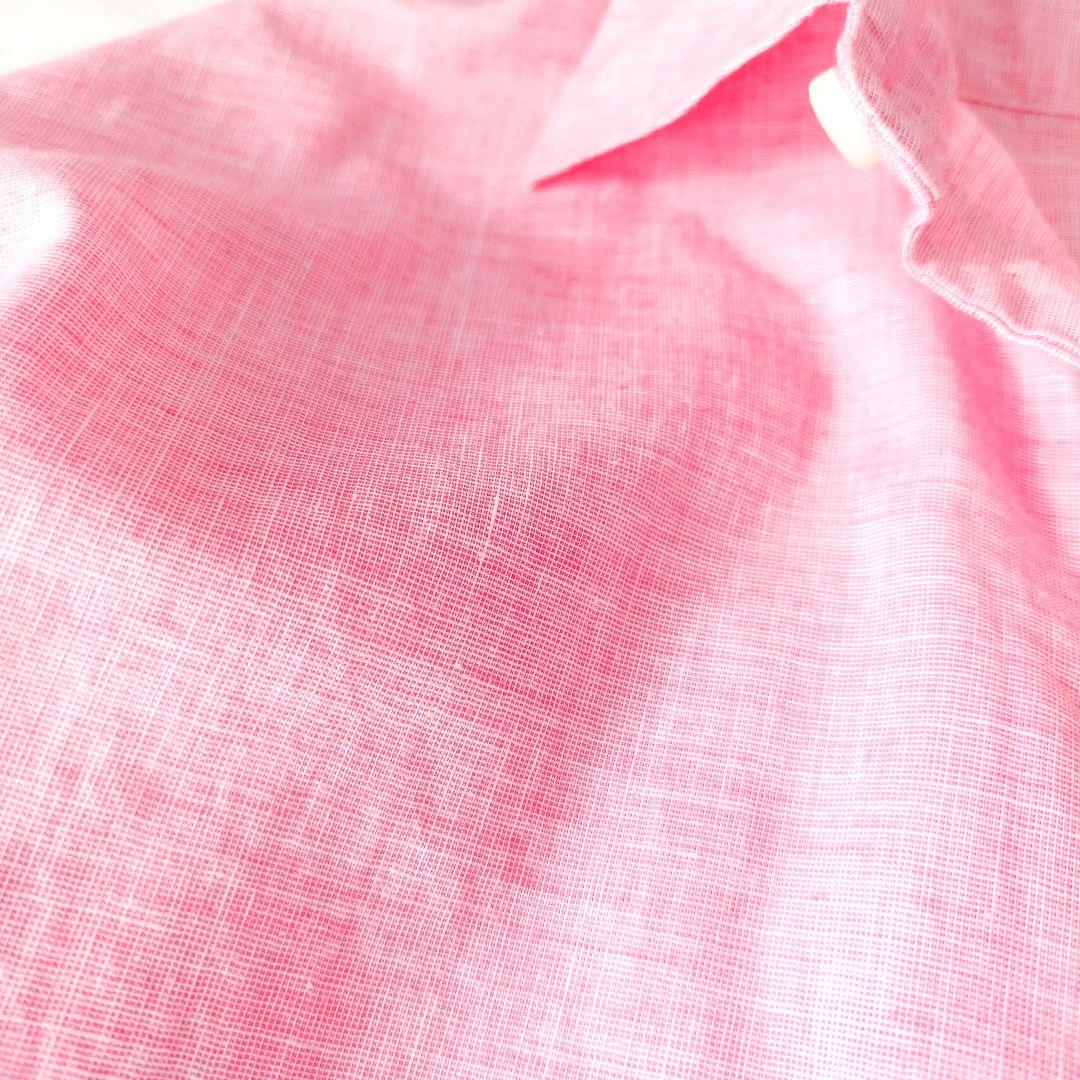 美品❁45R ハケ目の908グランパプルシャツ 45rpm ピンク ユニセックス