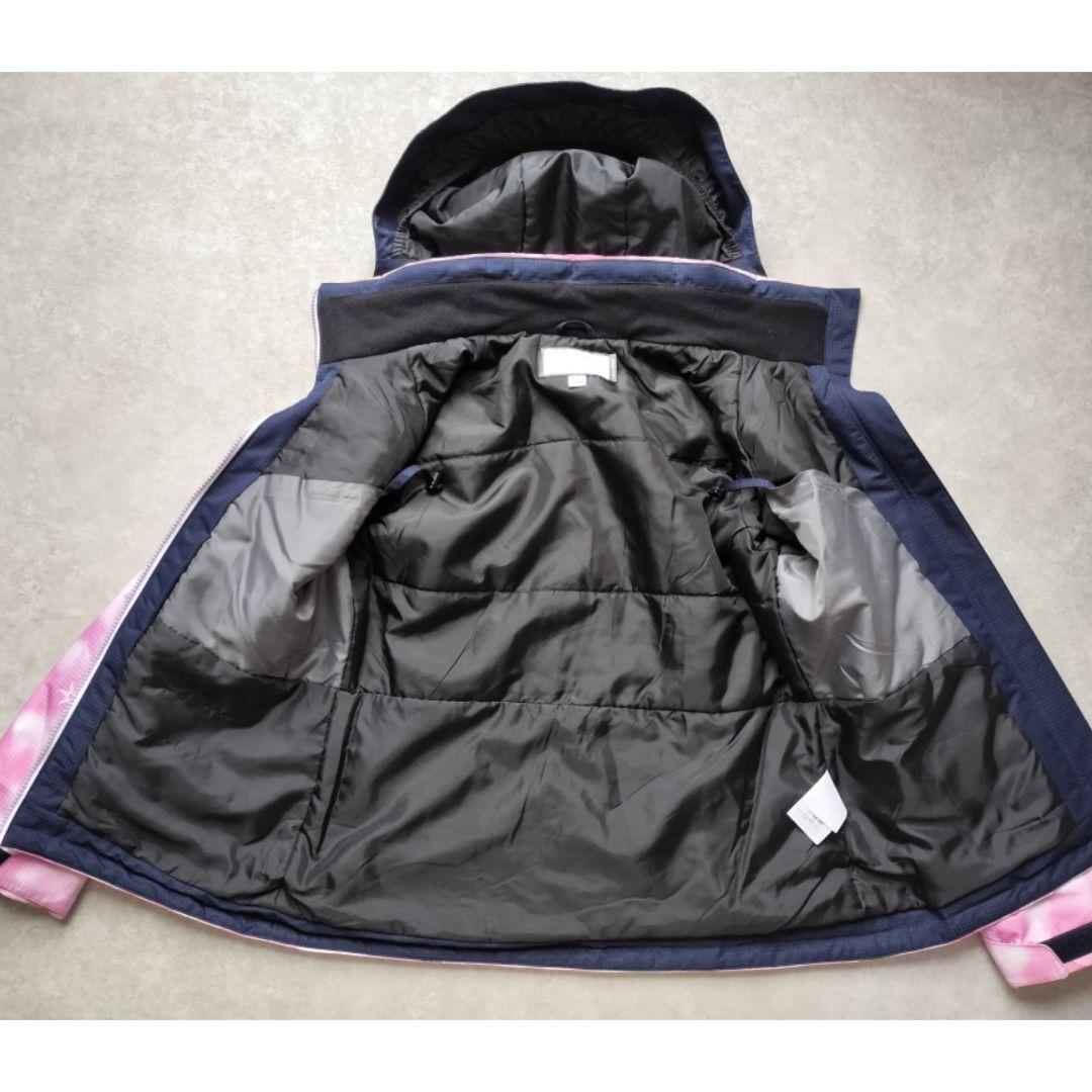 【極美品】Phenix スキーウェア 女の子 150 140 ピンク×紺 結晶柄