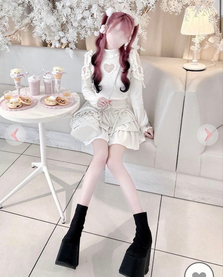 ハニーミュウ　ツイードティアードフリルスカート